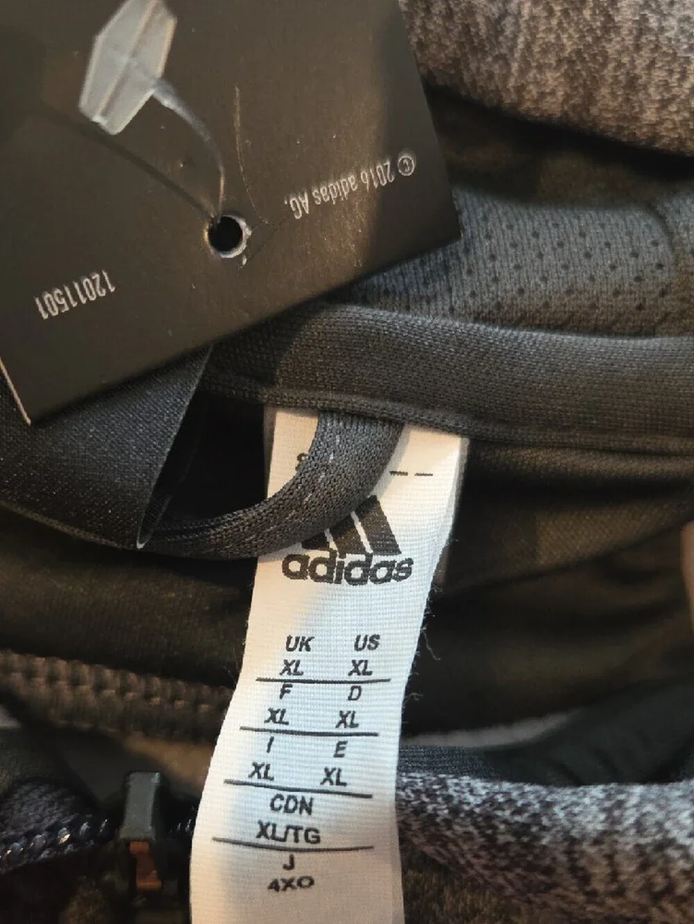 adidas Youth Gray Heather Full-Zip Hoodie